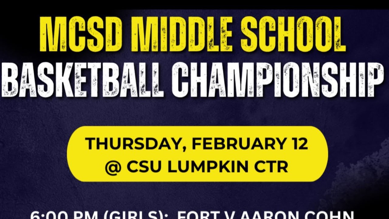 MCSD Middle School Basketball Championship LIVE