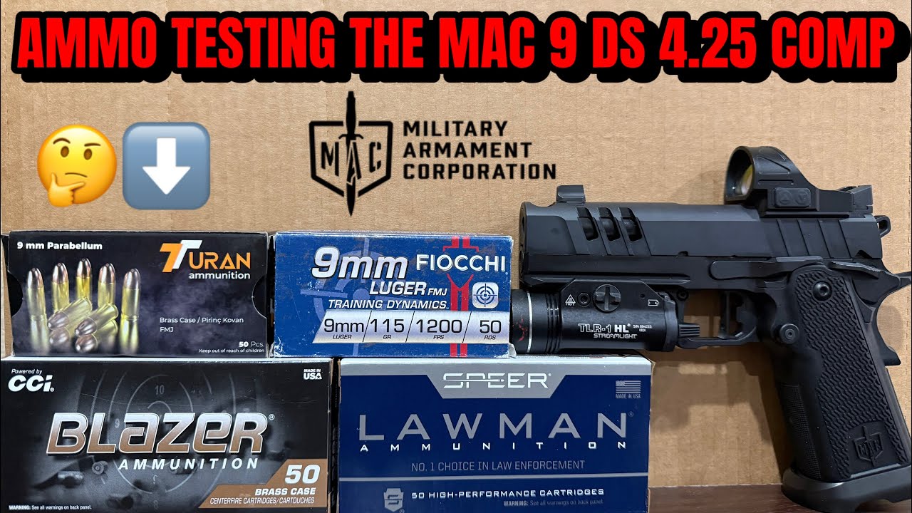 Ammo testing with the MAC 9 DS Comp || Man can this thing shoot 🔥 ||