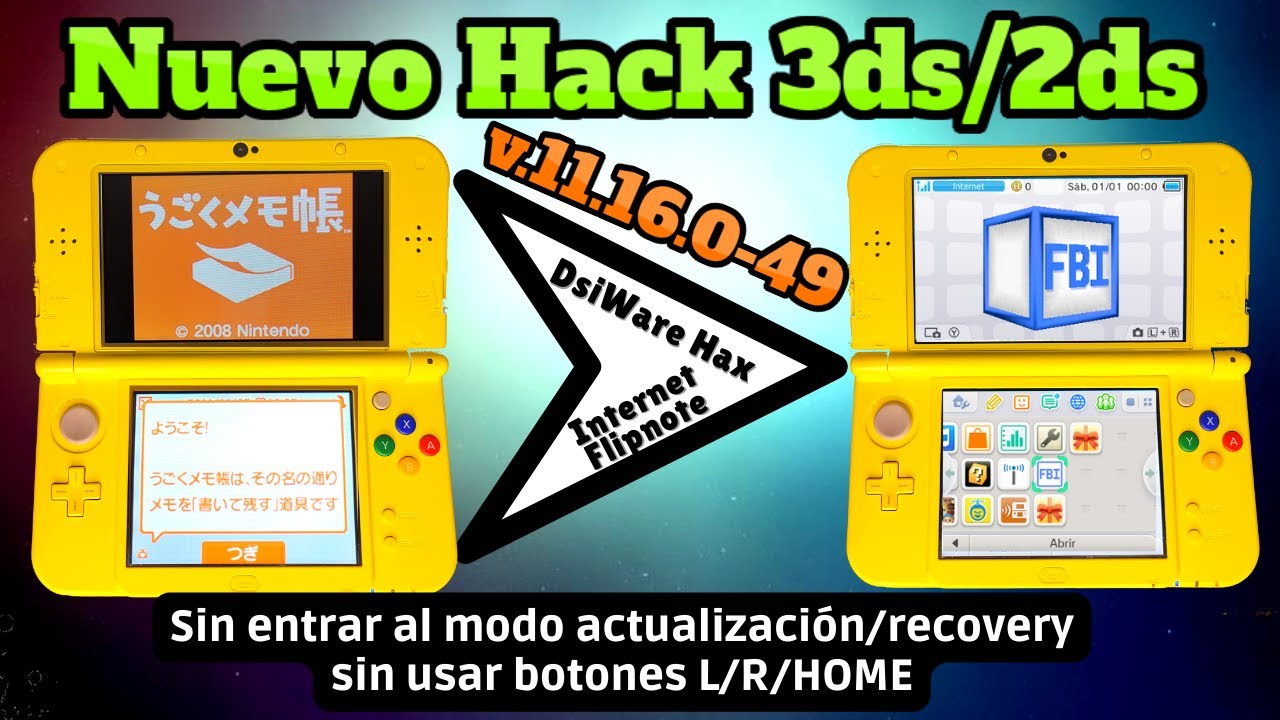 Liberar Nintendo 3DS/2DS v11.16.0-49 - Nuevo método BB3 + Fredtool DsiWare (FlipNote Studio)