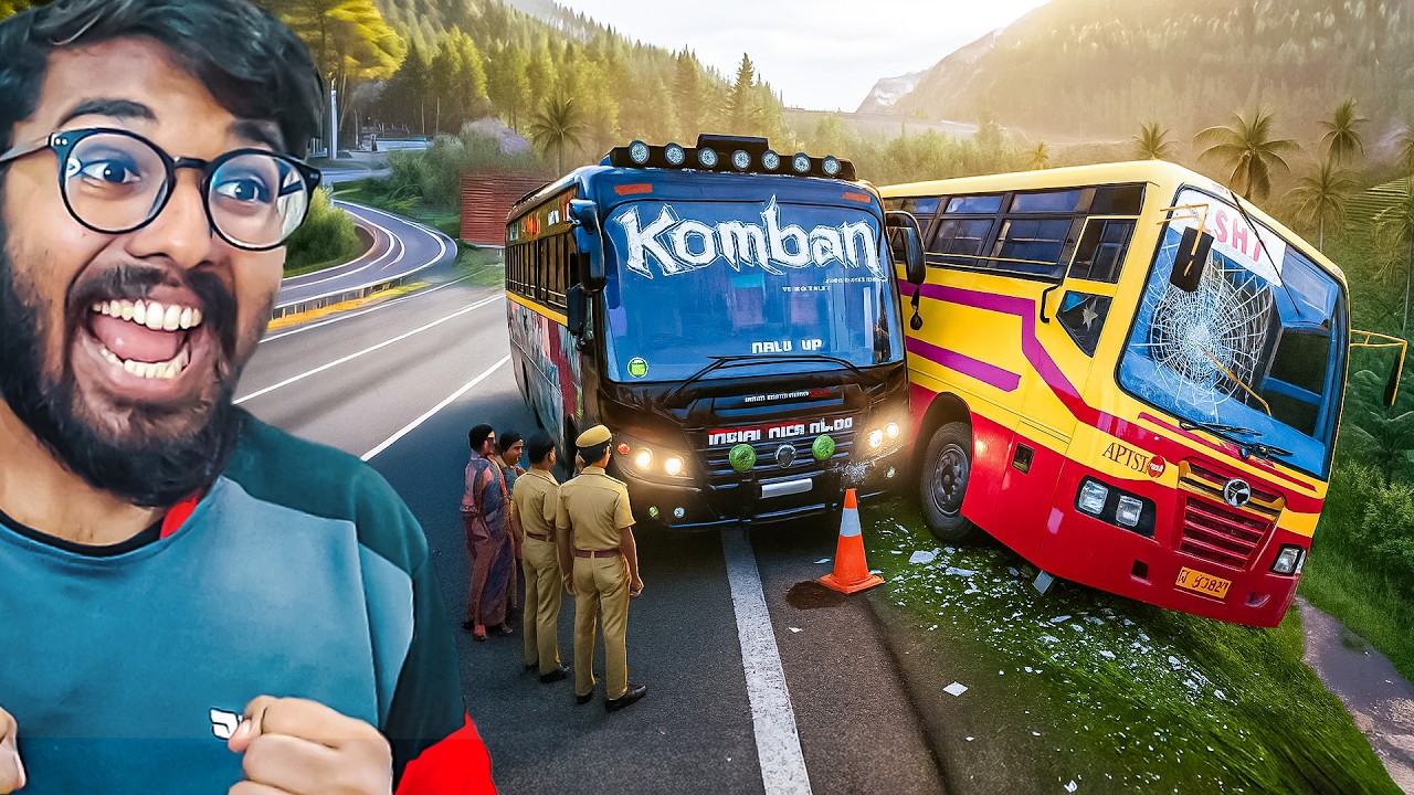 KOMBAN VS KSRTC: BUS RACE ON KERALA'S ROADS! 🔥😮 ETS2 GAMEPLAY