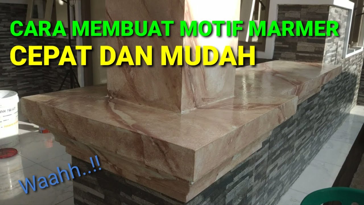 TEKHNIK MEMBUAT MOTIF WASH,MARMER | MARBLE PAINTING EFFECT |