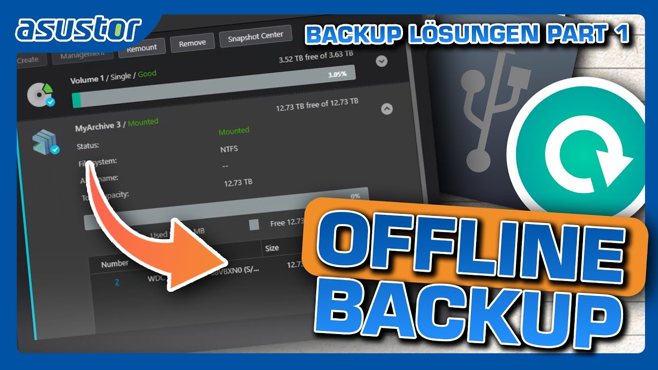 Offline Backup - Backup M&ouml;glichkeiten mit ASUSTOR - Part 1