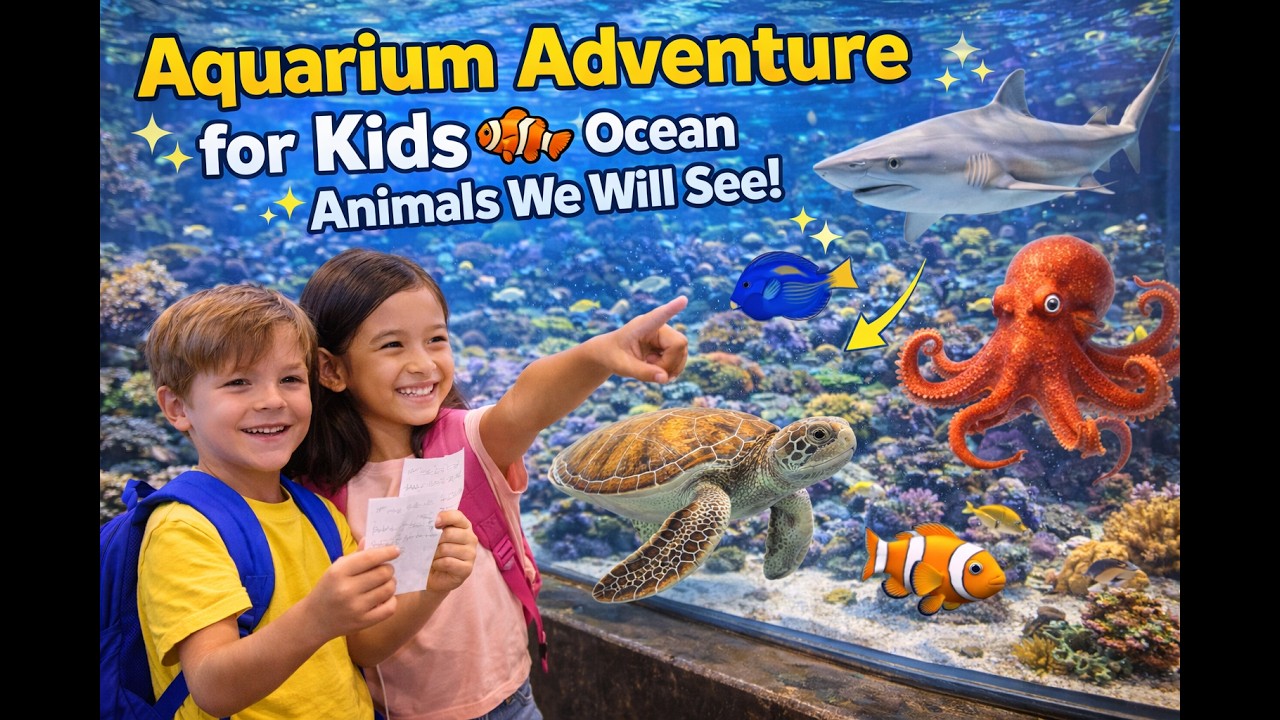 Aquarium Adventure for Kids 🐠 Ocean Animals We Will See!