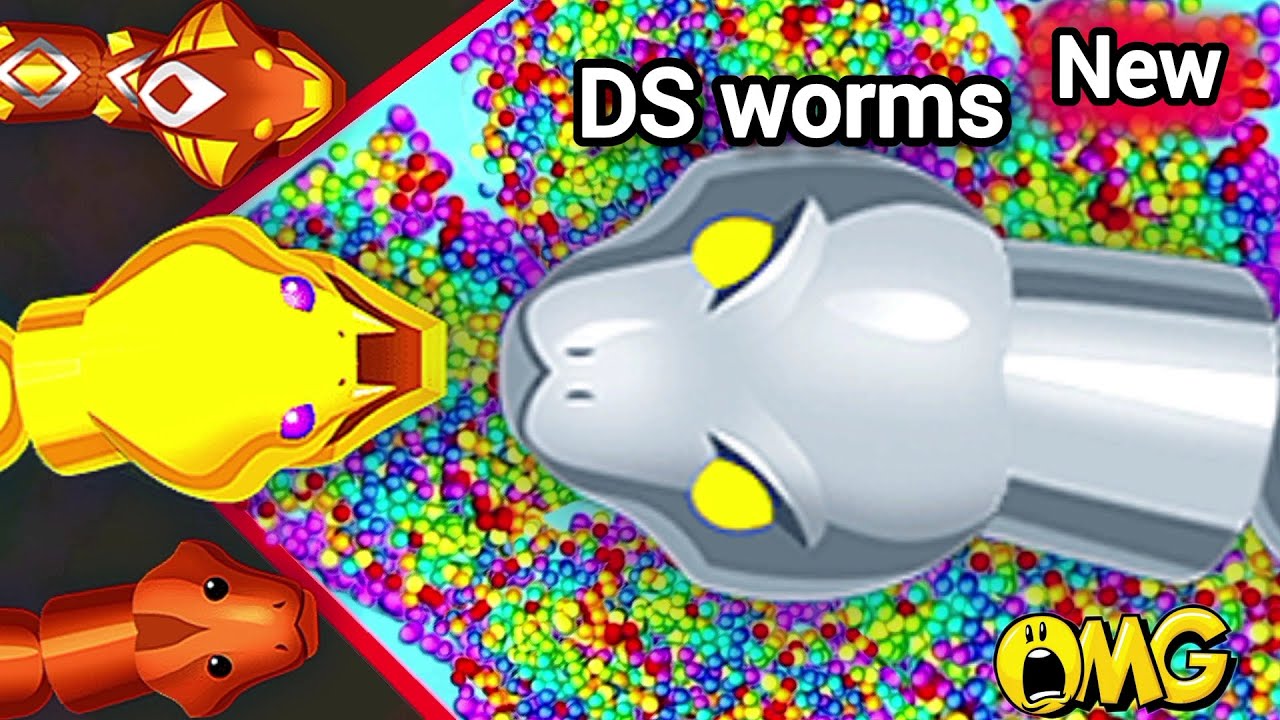 Hungry snake io 🐍 Silver snake🐍DS worms biggest snake killing gameplay