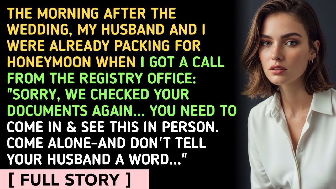 THE MORNING AFTER THE WEDDING, MY HUSBAND AND I WERE ALREADY PACKING FOR HONEYMOON WHEN I GOT A CALL