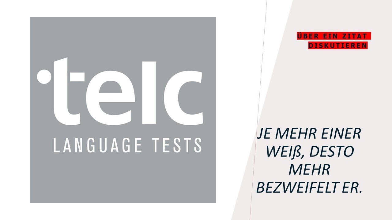Je mehr einer weiß, desto mehr bezweifelt er | Telc Deutsch C1 Hochschule mündliche Prüfung | Zitat