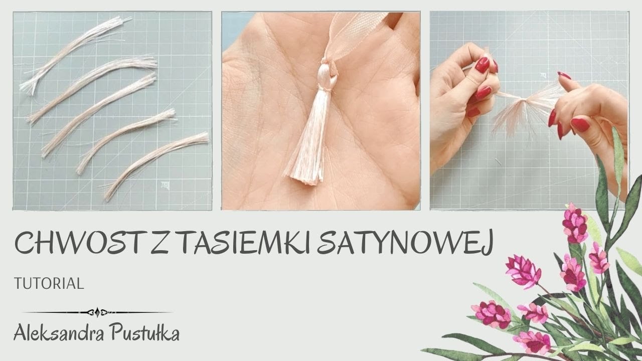 Chwost z satynowej wstążki - tutorial