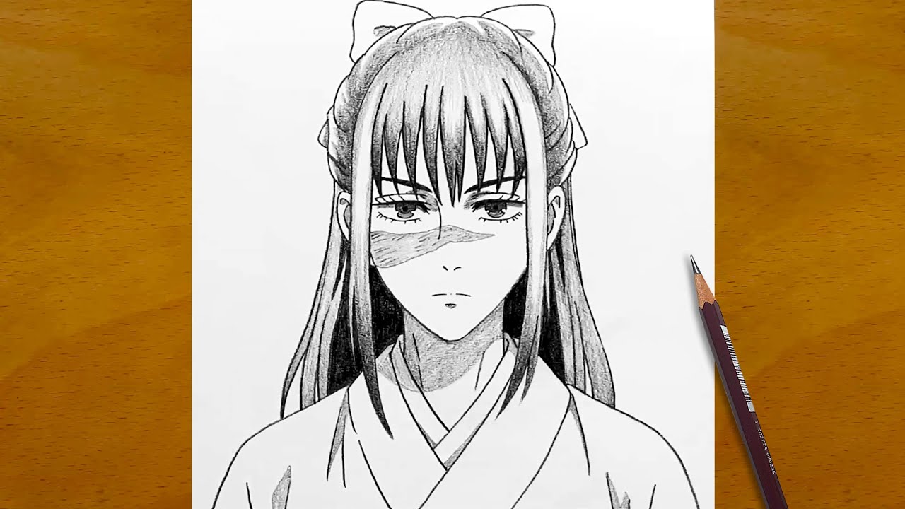 How to Draw Utahime (Jujutsu Kaisen) – Step by Step Pencil Guide