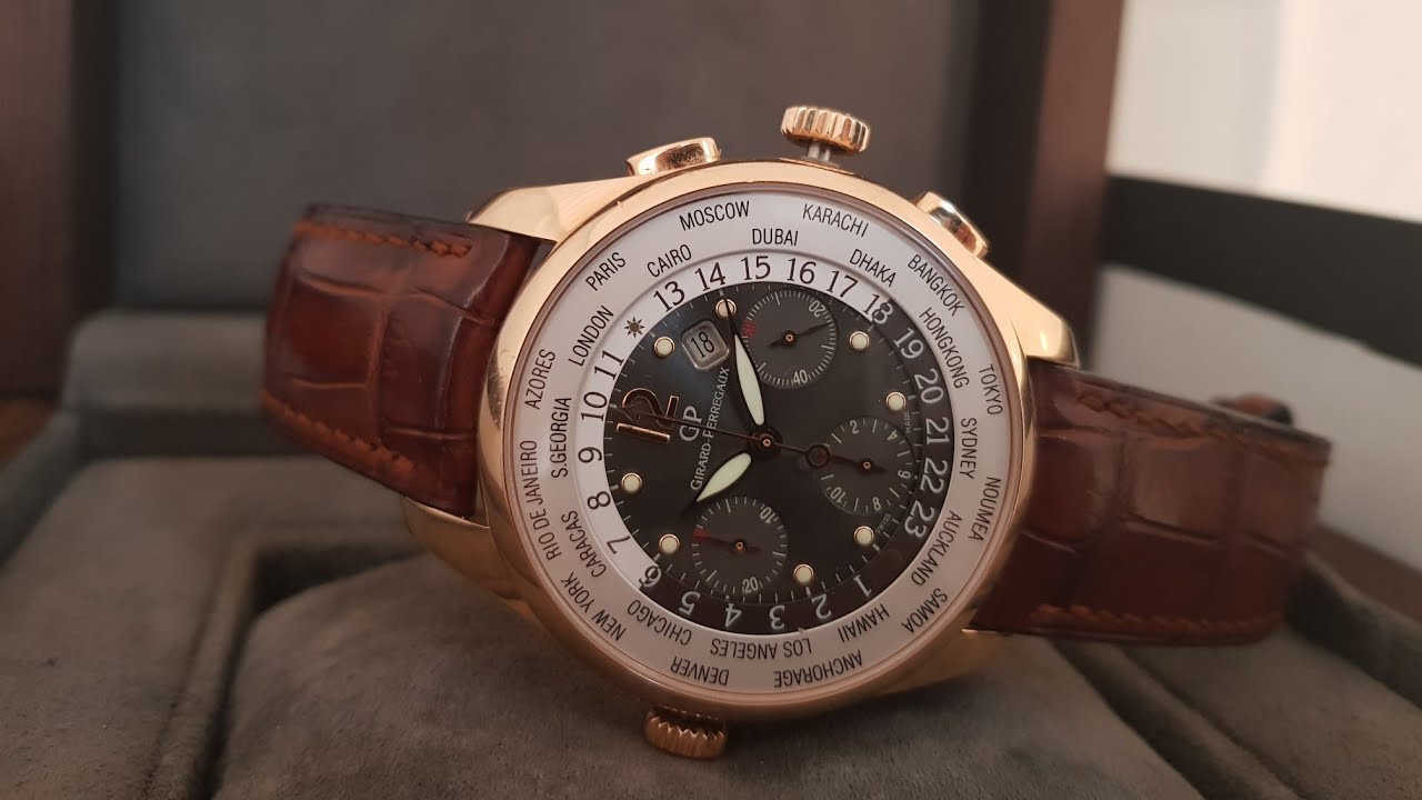 Как пользоваться Мировым временем (World Time) в часах Girard-Perregaux Traveller  49805!