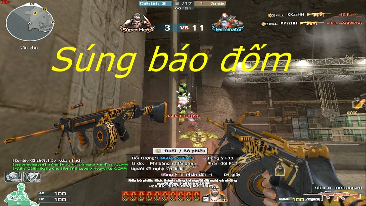 [ Bình Luận CF ] Ultimax 100-Leopard - Tiền Zombie v4