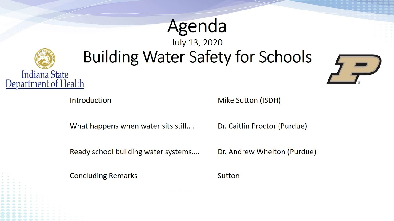 Building Water School Safety Webinar July 2020