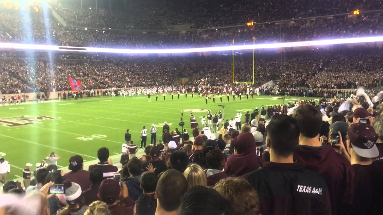 Kyle Field 110,000 people team entrance Texas A&M Aggies