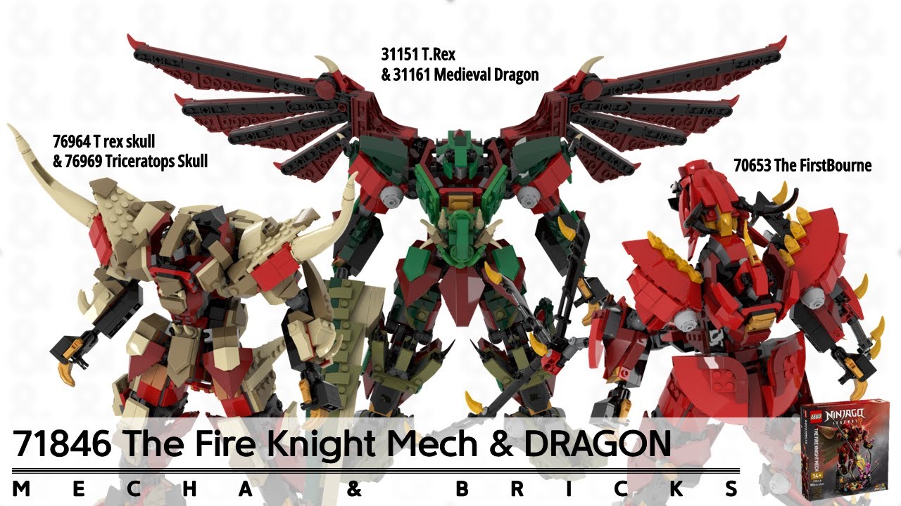 LEGO 71846 The Fire Knight Mech & Dragons Custom Series - I