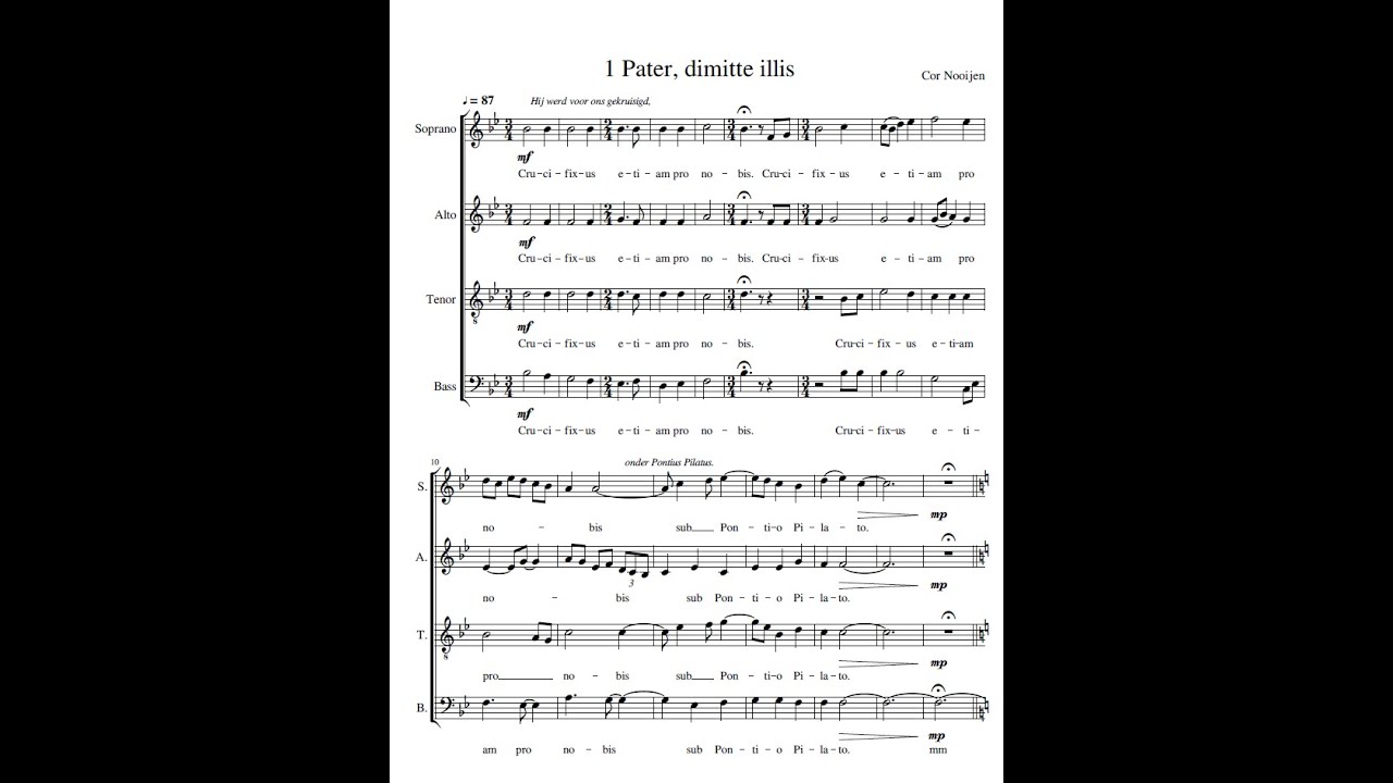 Score Video  | Septem verba Christi in cruce | Cor Nooijen | Helmonds Kamerkoor