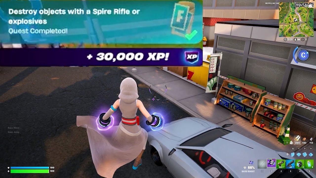 Destroy objects with a Spire Rifle or explosives Fortnite