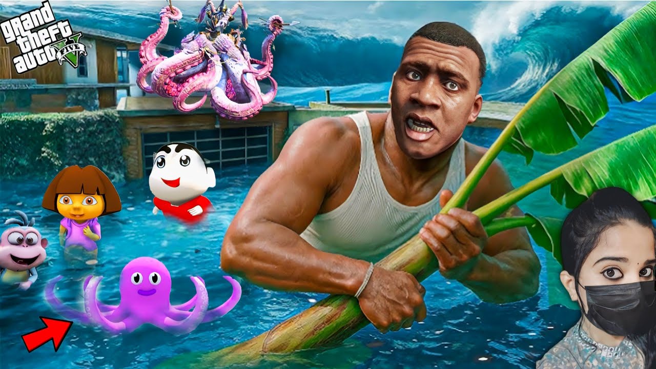 King Octopus Creates the Biggest Tsunami Ever - GTA 5