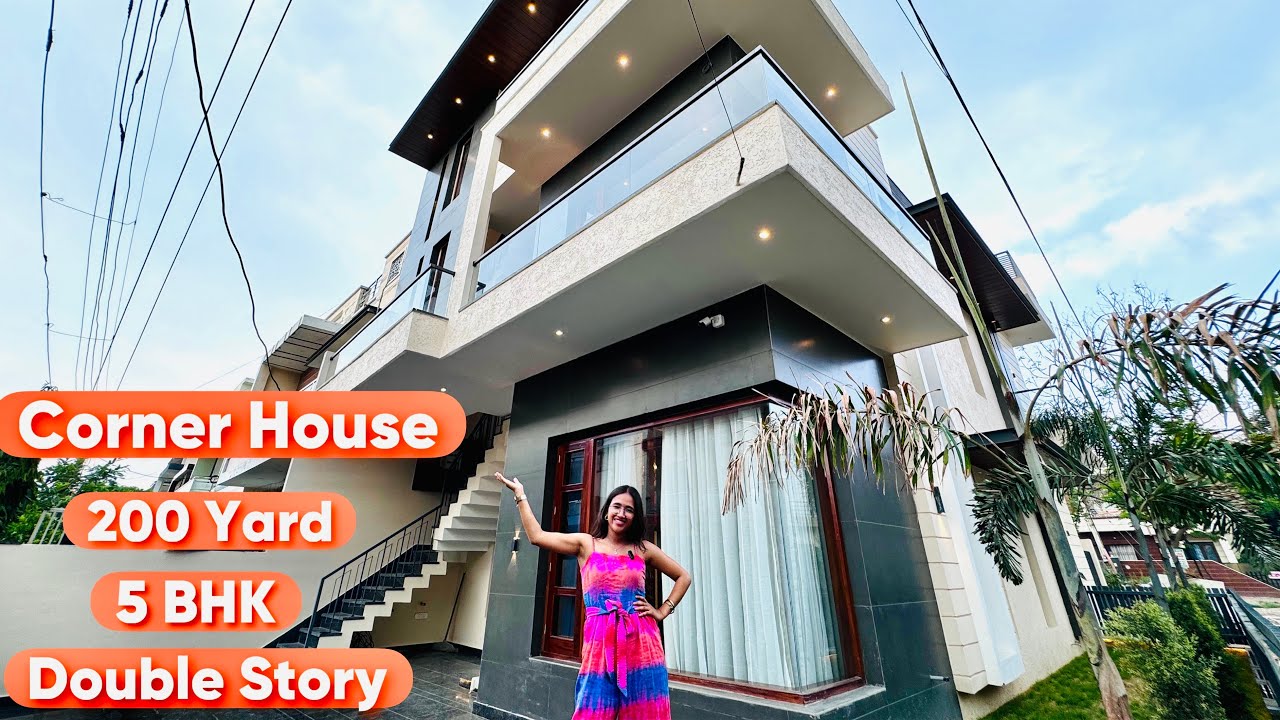 Inside a 200 Yard 5 BHK Corner House With Luxury Interior Design | 8 Marla House Sale in Mohali