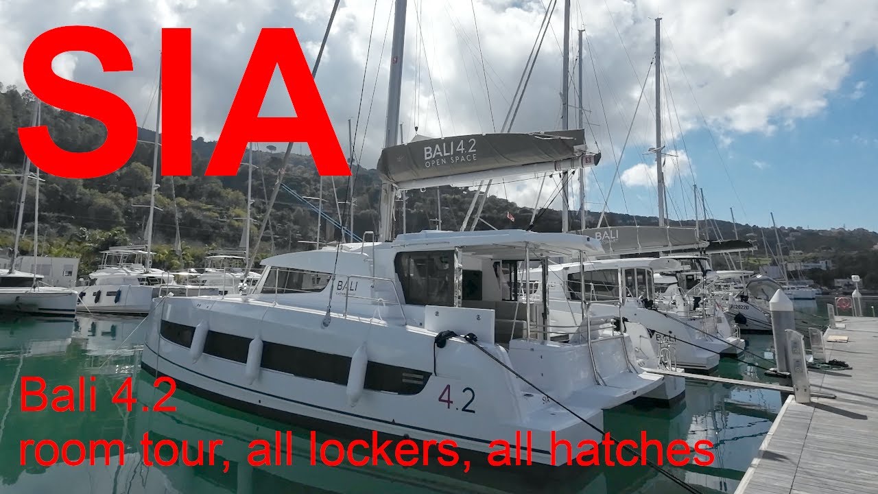 0118 🇮🇹 Picking up my Bali 4.2 catamaran with comprehensive room tour and every hatch 🇬🇧