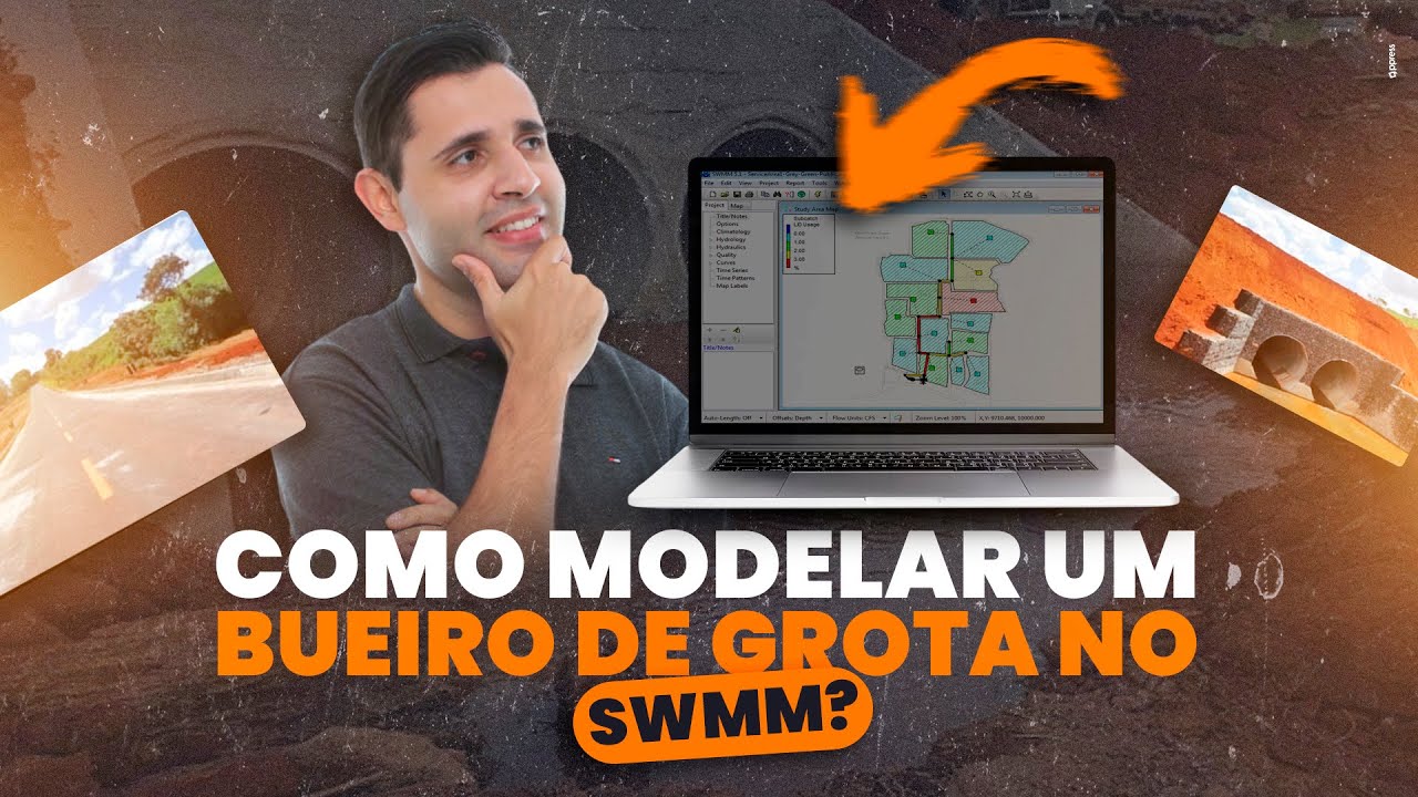Como modelar um bueiro de grota no SWMM