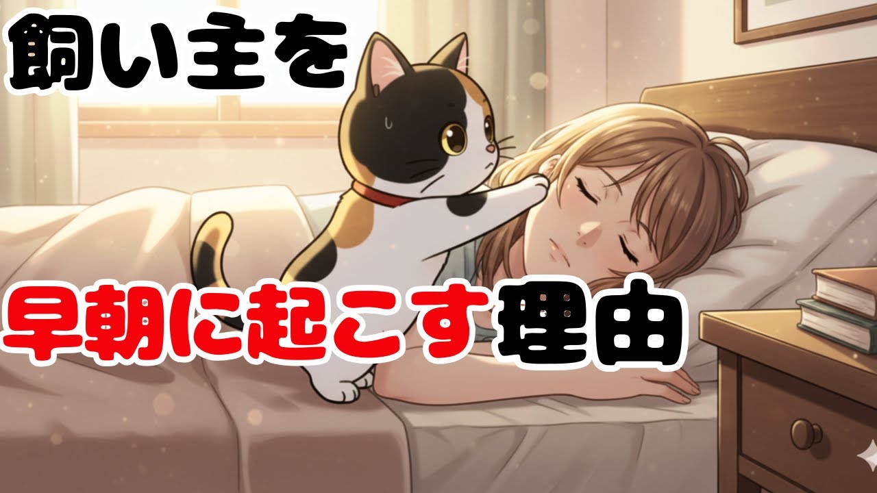 猫が早朝に飼い主を起こす理由を５つ解説します！【猫雑学】