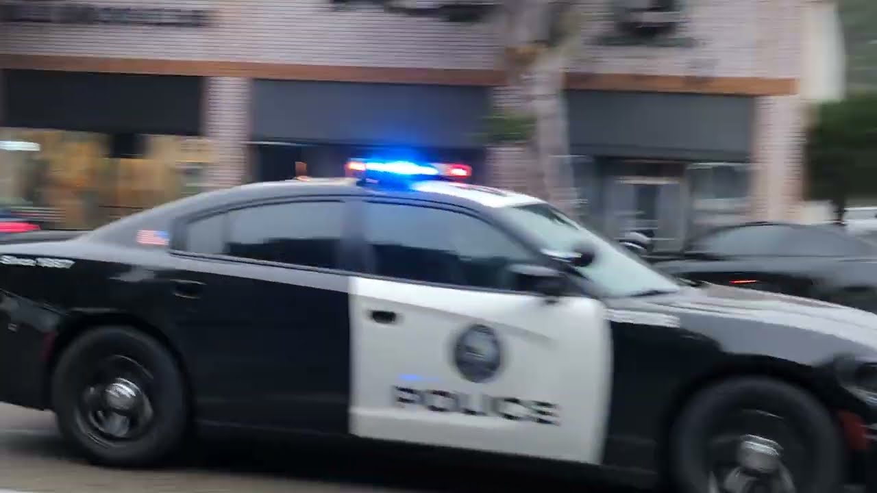 Fullerton PD responding code 3 to Peace Disturbance