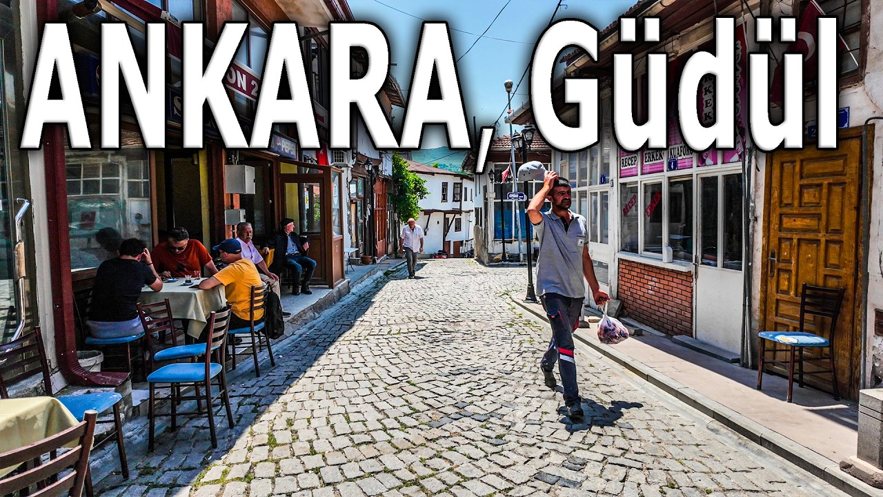 Güdül İlçe Merkezi 4K Yürüyüş Turu | Walk Around Beautiful District of Ankara