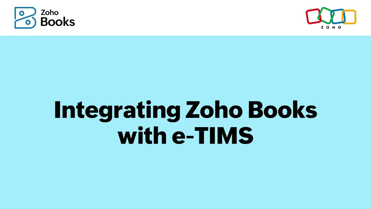 Zoho Books - e-TIMS Integration - Kenya Edition