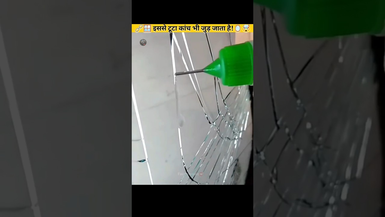 🪟🪞 Magic Liquid That Repairs Broken Glass! ✨🔧🤯 | #shorts #facts #resin #bond #mirror #glass #broken