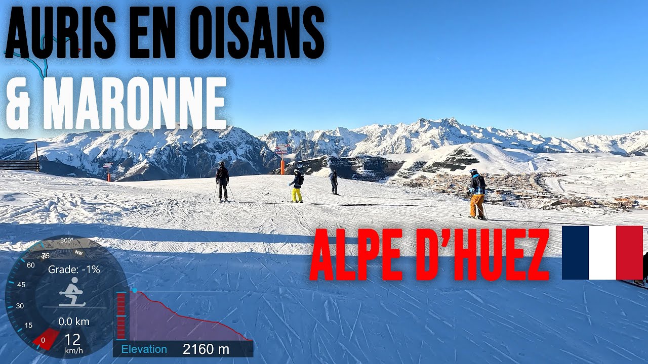 [4K] Skiing Alpe d'Huez, Auris en Oisans and Maronne - The Other Side, France, GoPro HERO11
