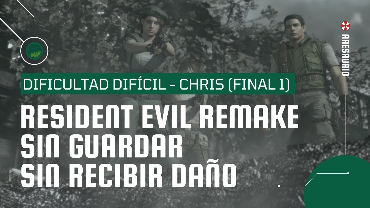 Resident Evil REmake (PC) | Chris - Dificultad Difícil | Sin Daños, Sin Guardar | Mejor Final