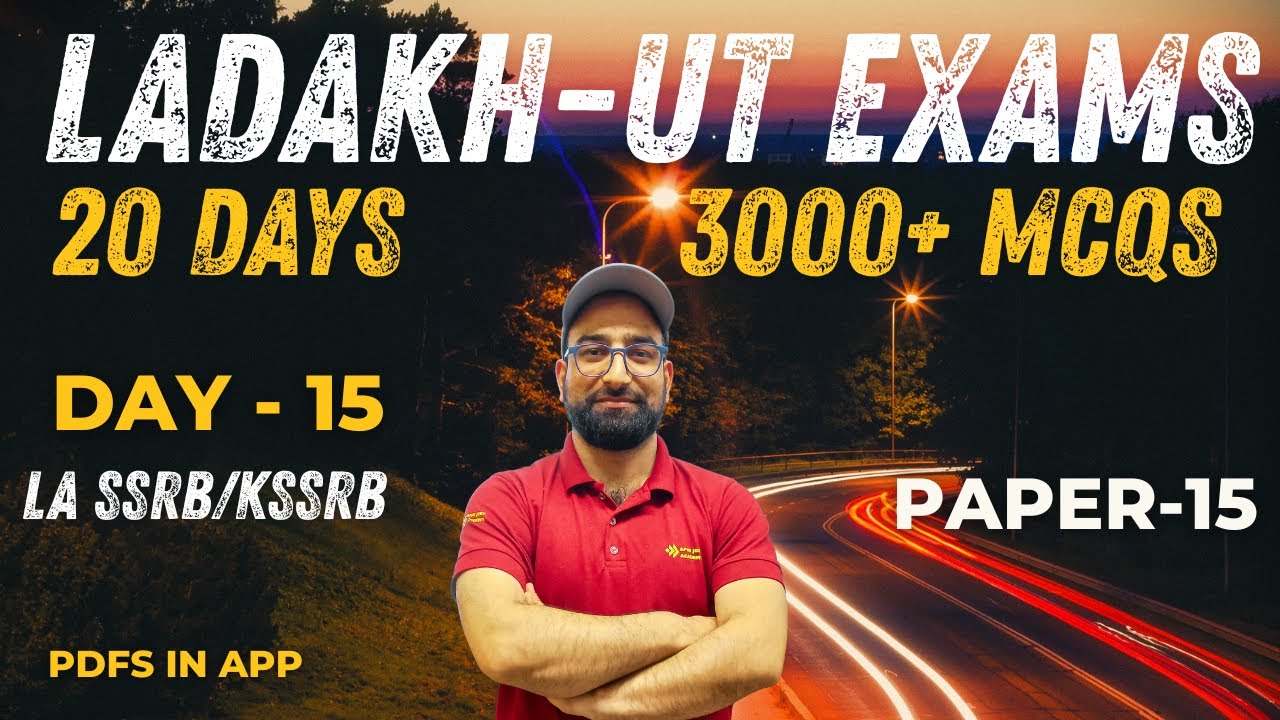 DAY 15 | PAPER 15 | 20 DAYS LIVE || LADAKH SPECIAL || SYEDZADA SIR   @ApniJobsAcademyCompetitiveexam