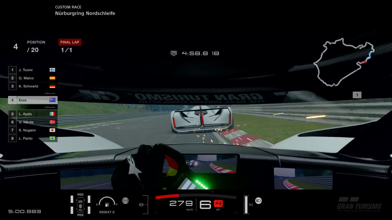 GT SPORT Dodge SRT Tomahawk VGT @ Nurburgring Nordschleife - cockpit cam