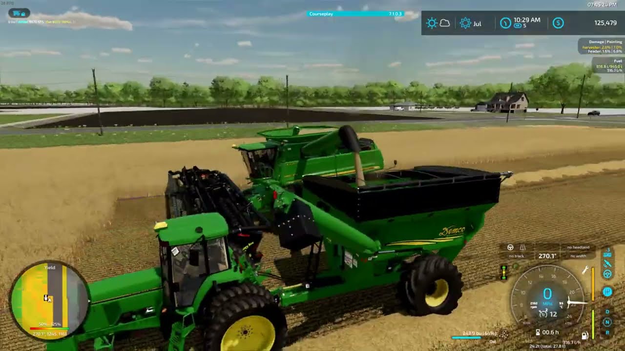 Harvesting oats | Farmville NC 1X | Ep 3 | FS22 | Timelapse | Seasons