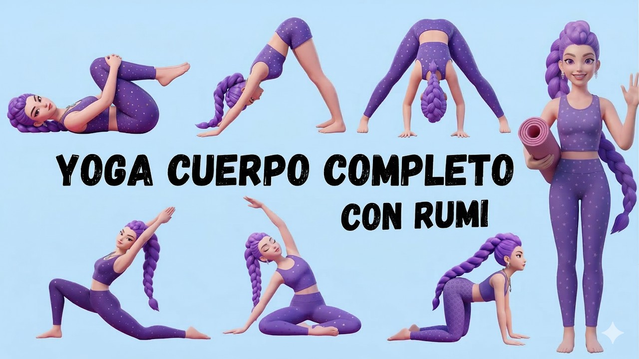 Yoga con Rumi 🧘‍♀️ | Yoga de Cuerpo Completo | Yoga para Niños