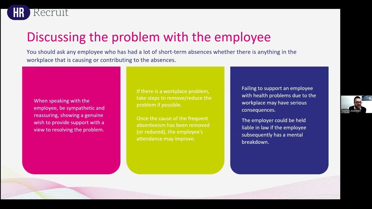Management of Sickness Absence (Webinar) - HR Recruit