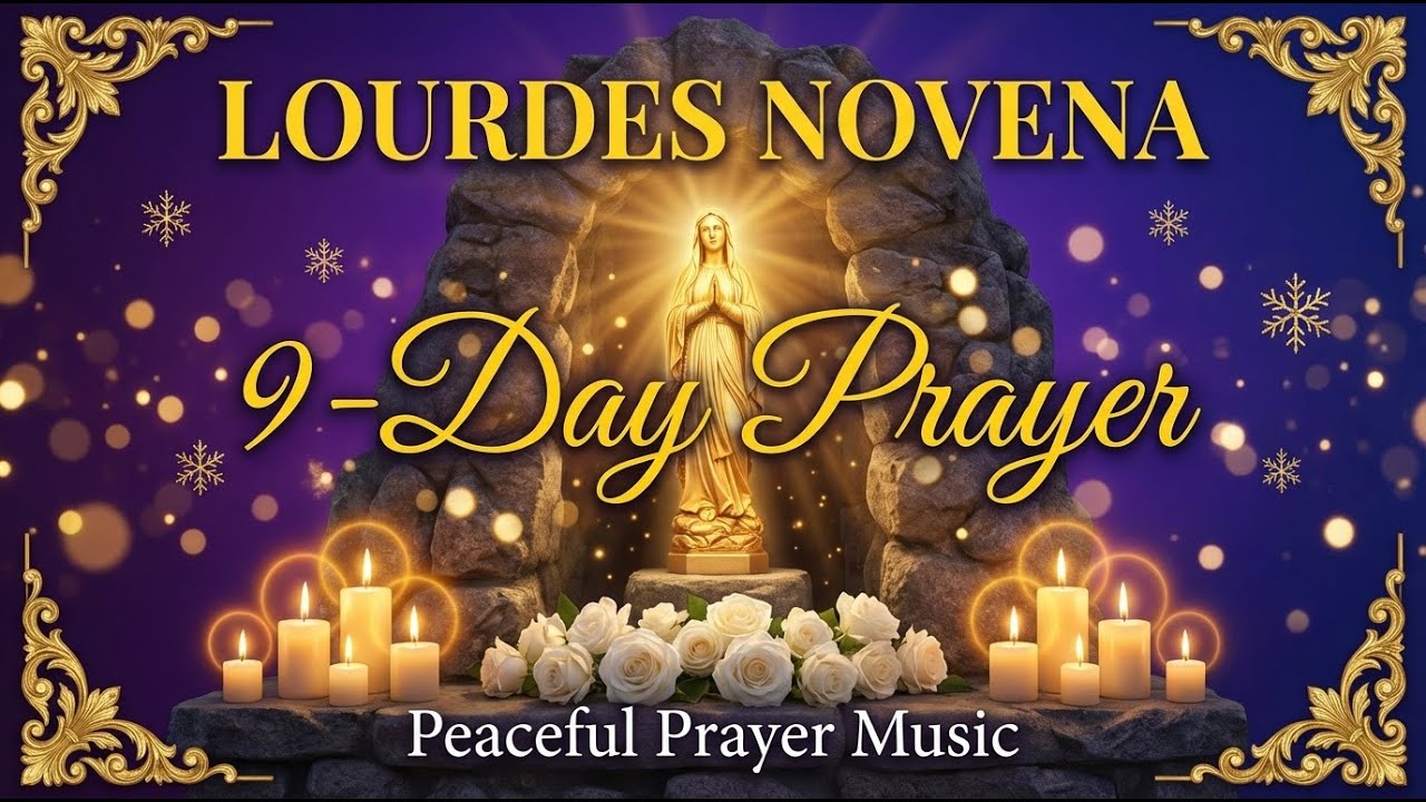 Lourdes Novena 🌹 9-Day Prayer to Our Lady of Lourdes | Peaceful Catholic Music