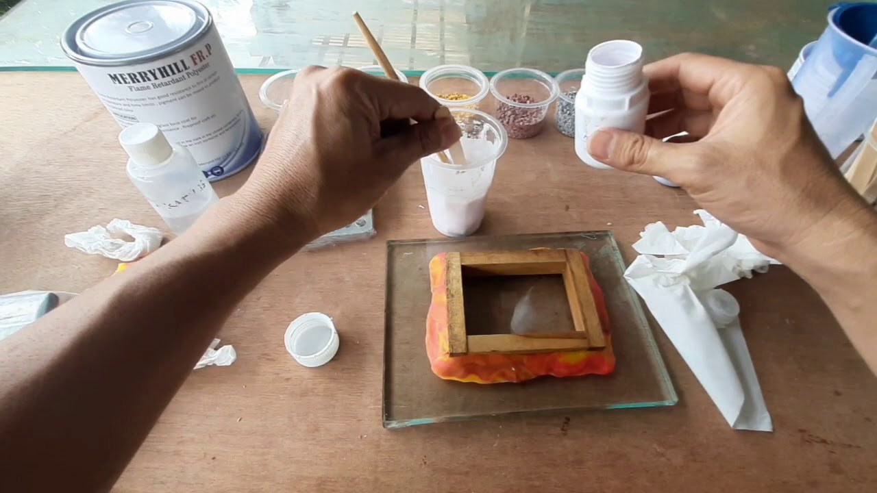 Tutorial pembuatan sample solid surface dg motif bintik ..
