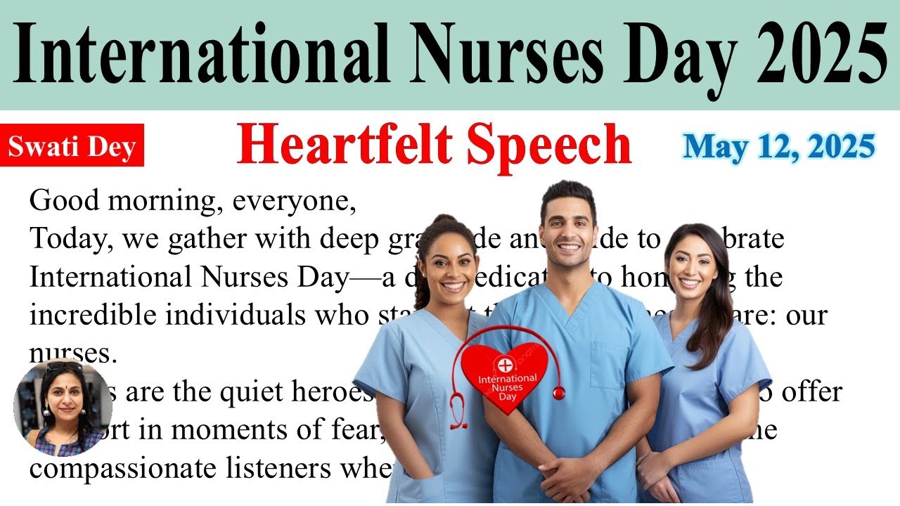 International Nurses Day 2025 Speech in English |🌸 Happy Nurses Day 🌸| Speech on Nurses Day 2025