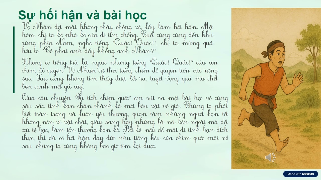 Viết bài văn kể lại chuyện cổ tích: Sự tích chim quốc (chim cuốc)