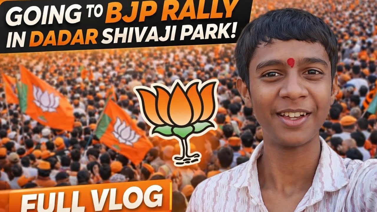 BJP RALLY IN DADAR SHIVAJI PARK FULL VLOG #vlog #vlogger #vlogging 