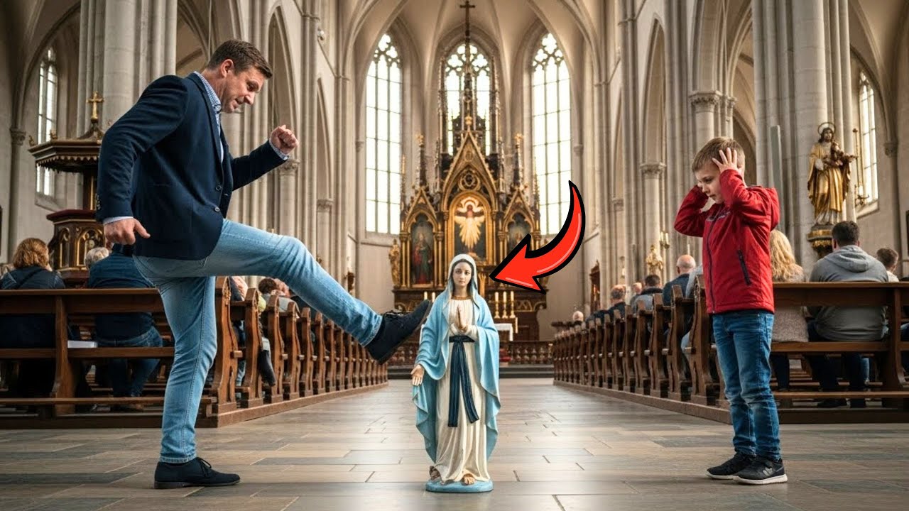 Ojciec kopie figurę Matki Boskiej, ale jego niemy syn daje mu cudowną lekcję.