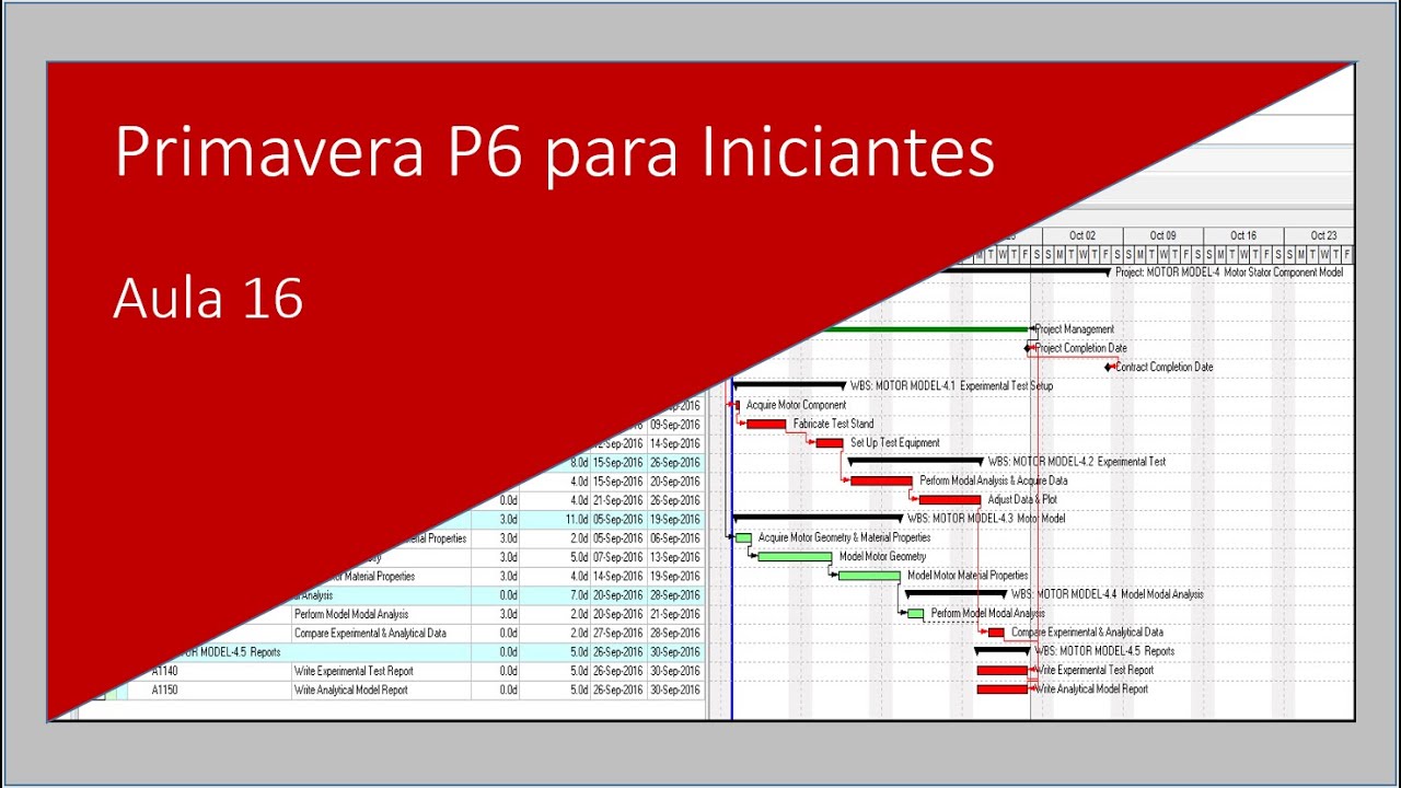 Curso Primavera P6 para Iniciantes Aula 16 #primaverap6