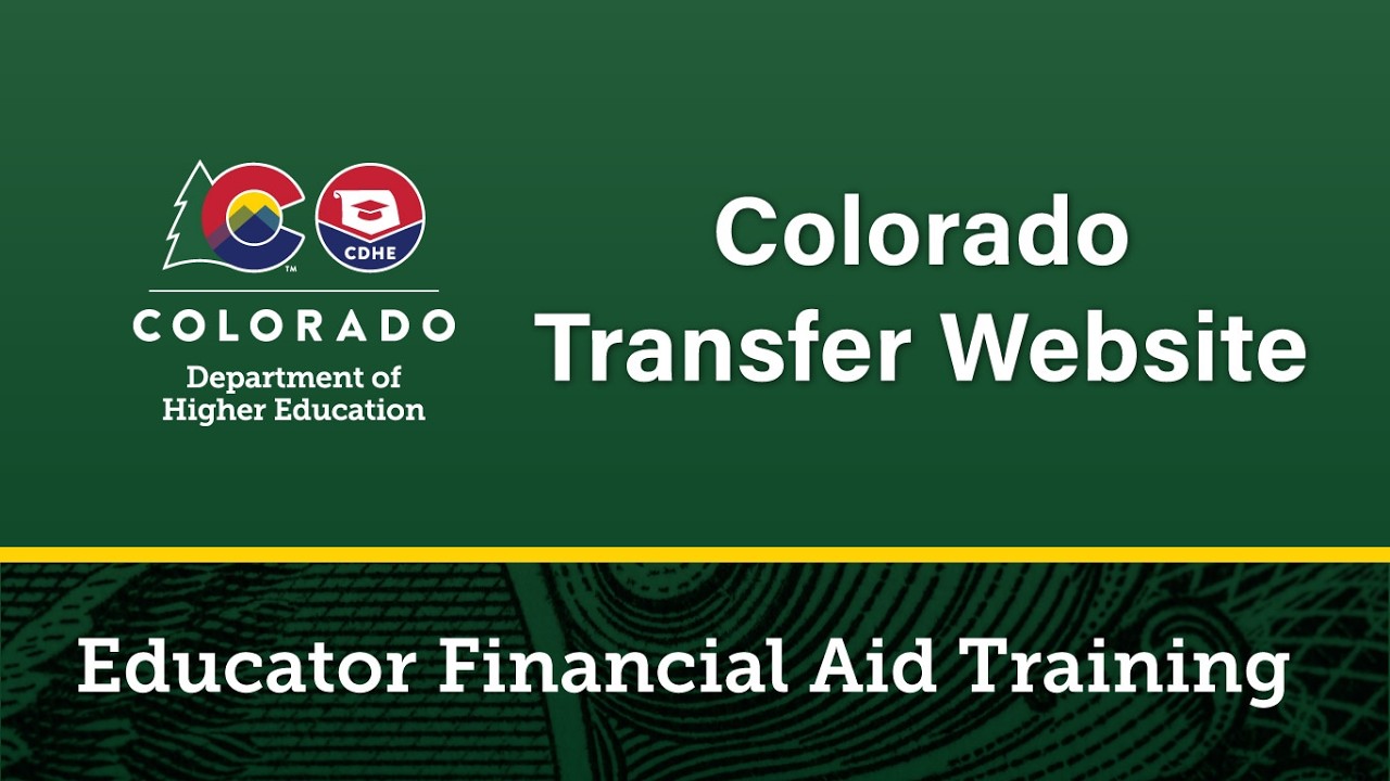 Transfer Website | Educator Financial Aid Training Video Series