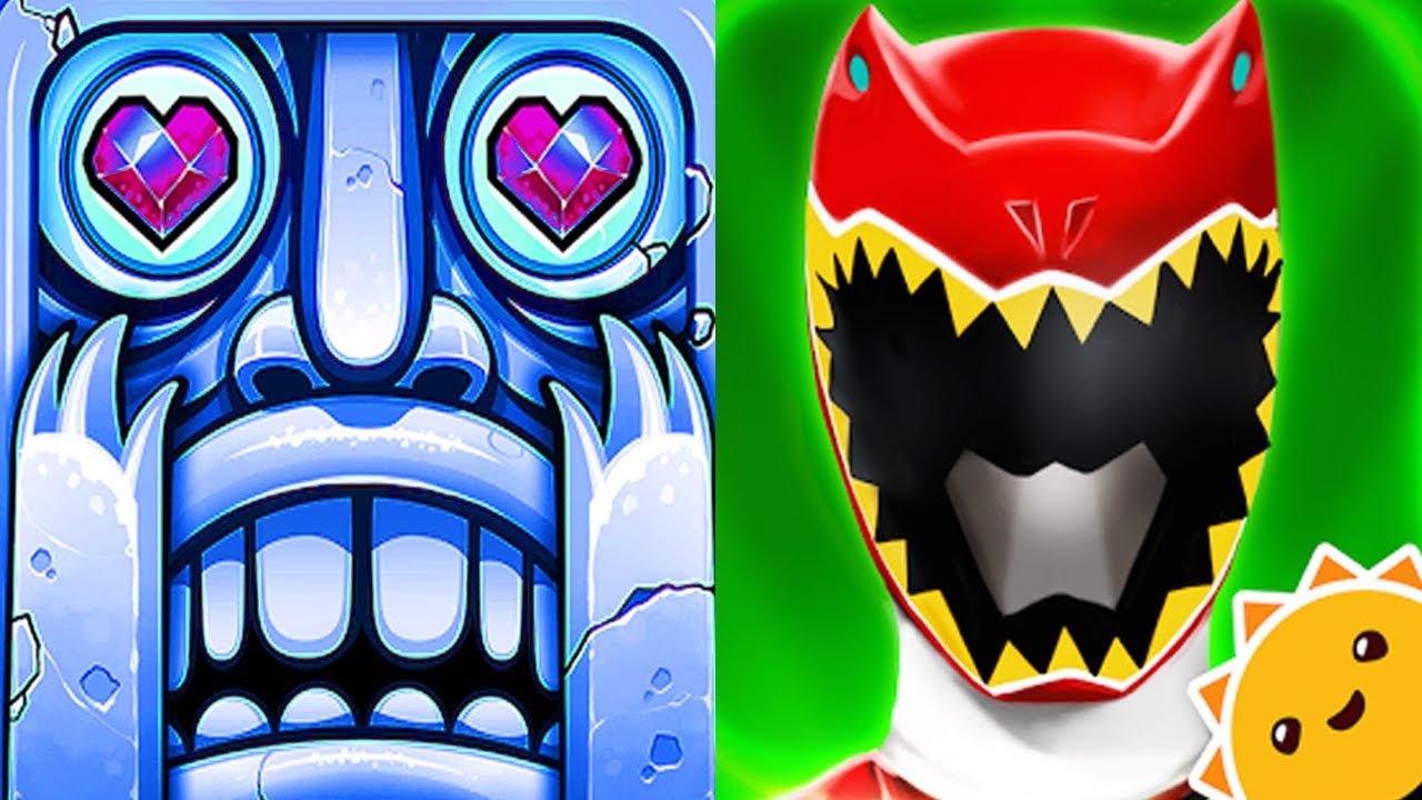 Temple Run 2 Frozen Shadows VS Power Rangers Dino Charge Rumble Android iPad iOS Gameplay HD