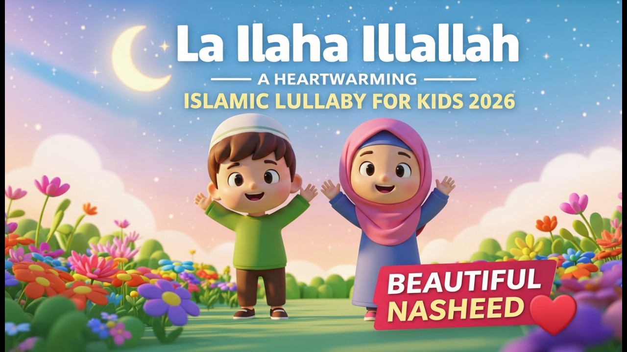La Ilaha Illallah Kids Nasheed 2026 | Beautiful Islamic Lullaby for Kids | Muhammadur Rasoolullah