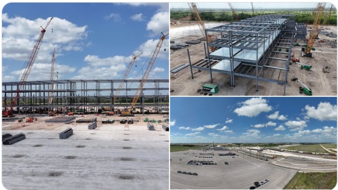Tesla Gigafactory Texas | 6-28-26 | aerial overview of westside, north/NE of GT, & Taylor railyard.