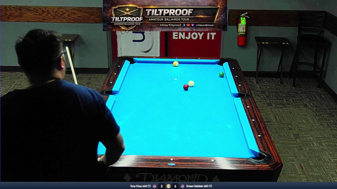 Tiltproof Amateur Billiards Tour Stop #3 FINALS Shawn Baldwin vs Tony Chau