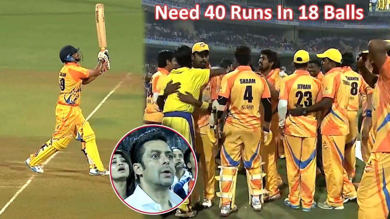 Best Last Ball Finish In CCL Ever | To Win 40 Runs In 3 Overs. Chennai Vs Mumbai. Fantastic Finish