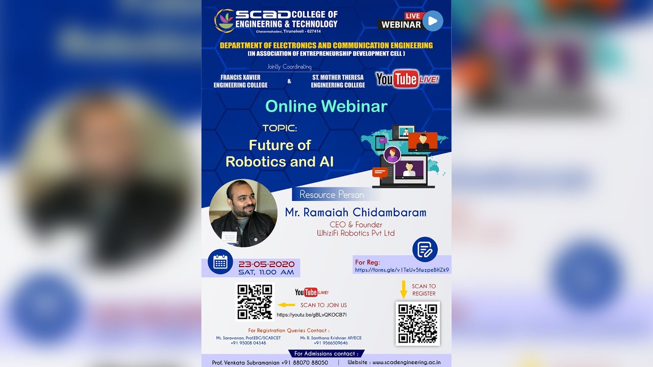Online Webinar - Future of Robotics and AI