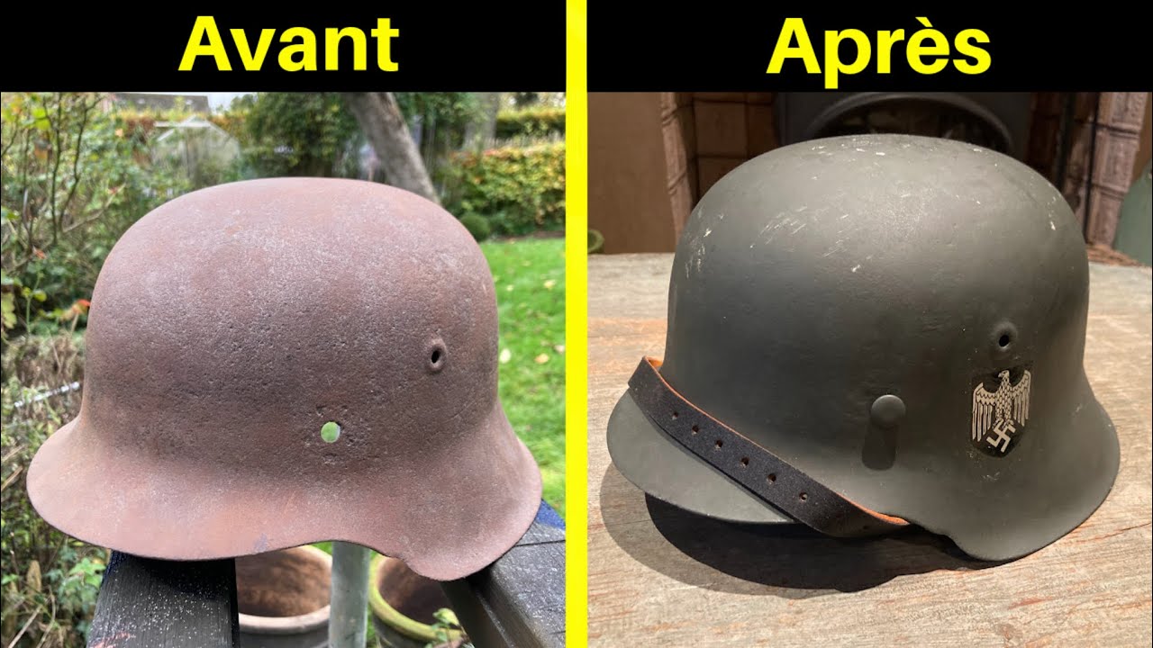 Restauration d'un Stahlhelm M42 de la Wehrmacht
